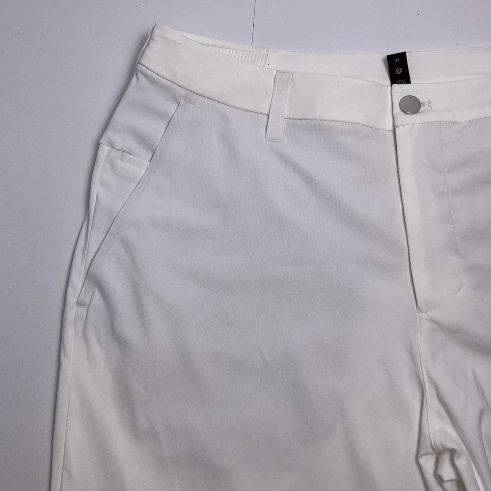Lululemon Mens Size 34 White Bone Commission Golf Pants Performance Stretch - Picture 9 of 16